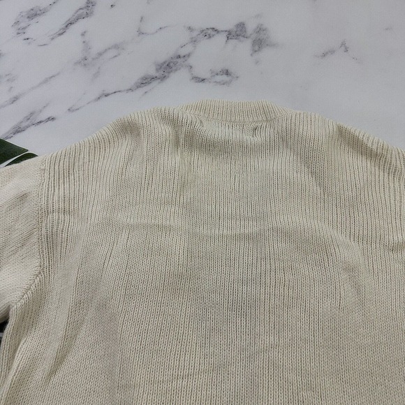 Inka Line Womens Cardigan Sweater Size S Cream Alpaca Wool Knit Open Front - Picture 9 of 12